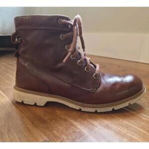 Timberland Women's Bramhall Leather Boots Tobacco Brown Size 6